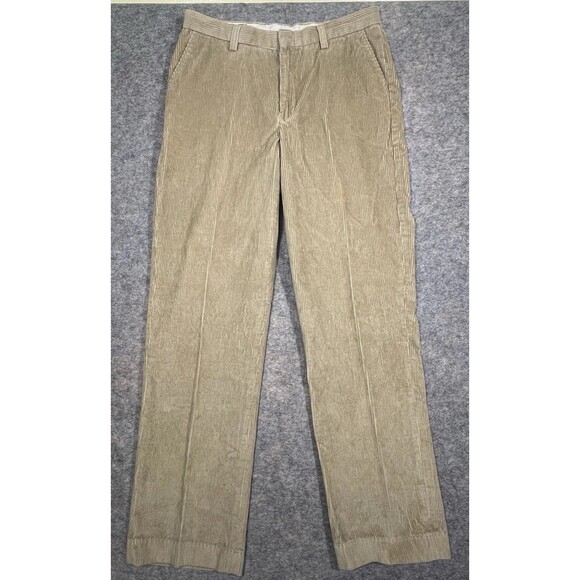 Orvis Corduroy Pants Khaki Men’s Size 34 Flat Front Pockets